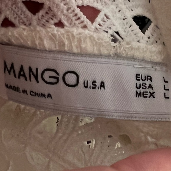 EUC | Mango | Lace and Crochet Crop Top | Size Large - Picture 5 of 5